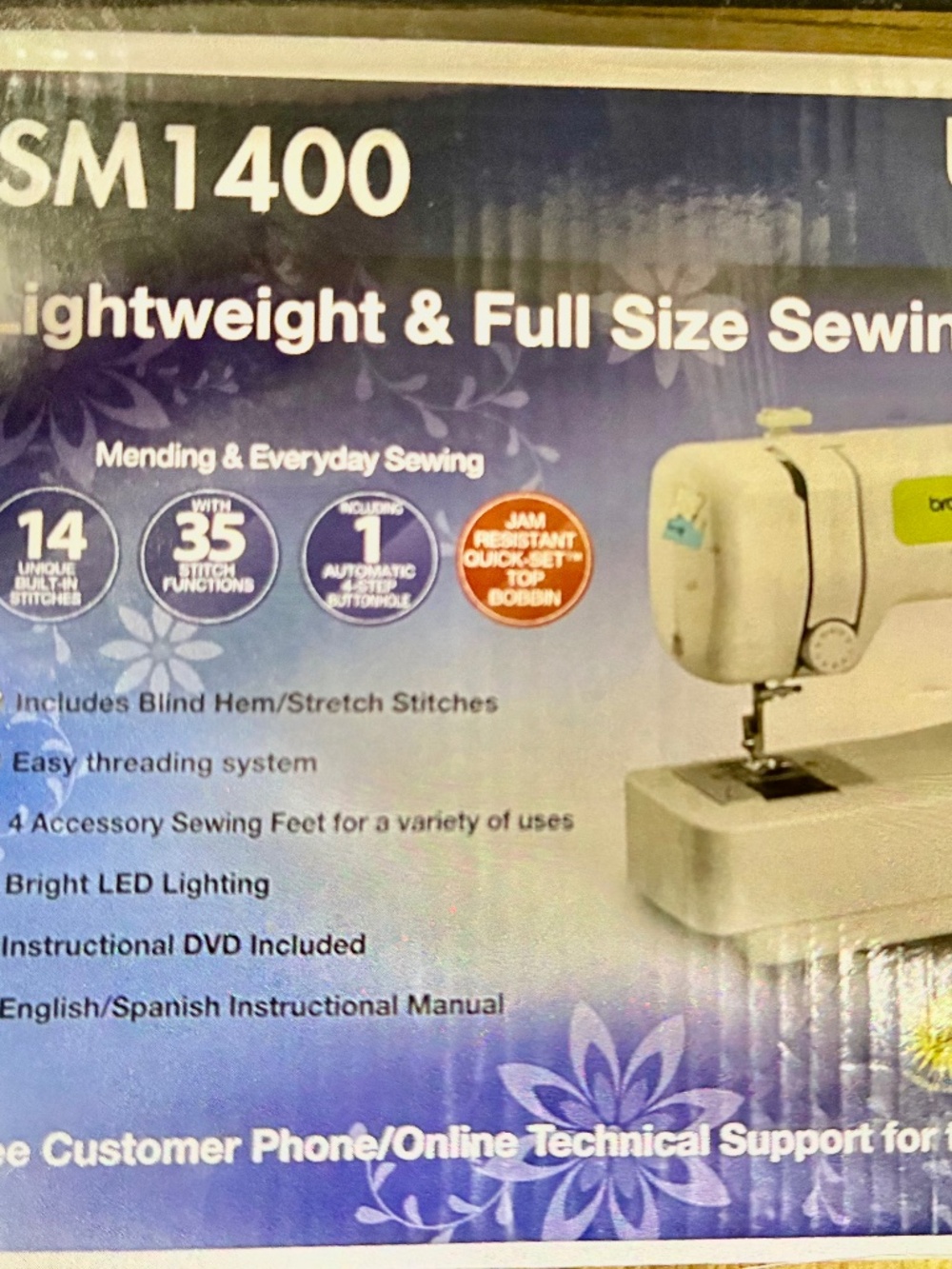 SM 1400 brothers lightweight and full-size sewing machine brand new in box